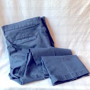 $125 Cole Haan grand Navy cotton stretch flat front pants men’s 40x32